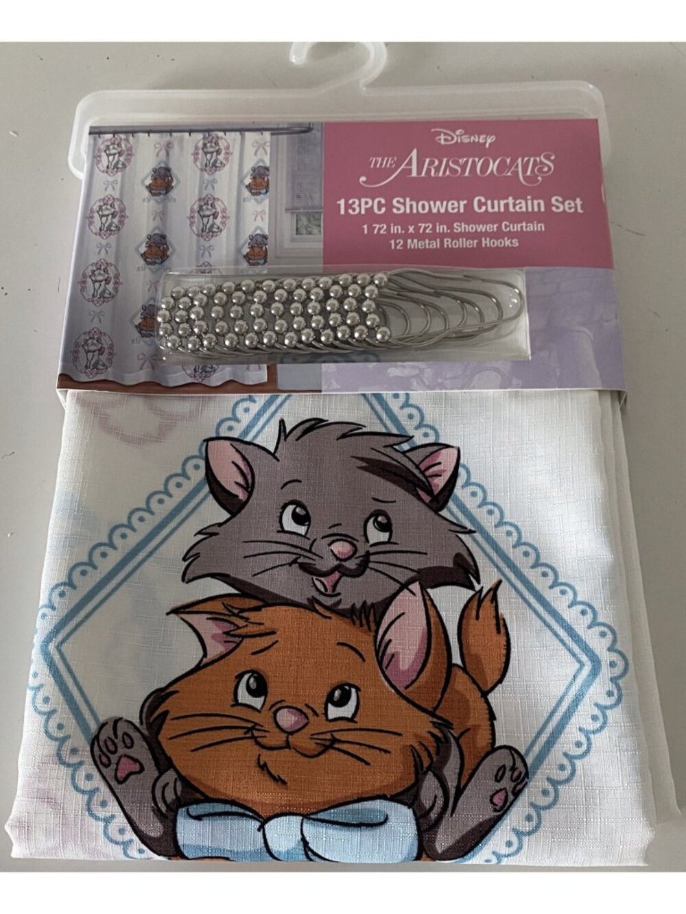 13 Pc Disney Marie Toulouse Berlioz Aristocats Kittens Shower Curtain Set NEW